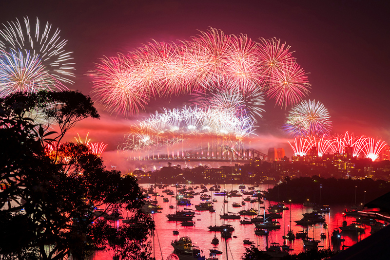 Fireworks in Sydney for New Years Eve