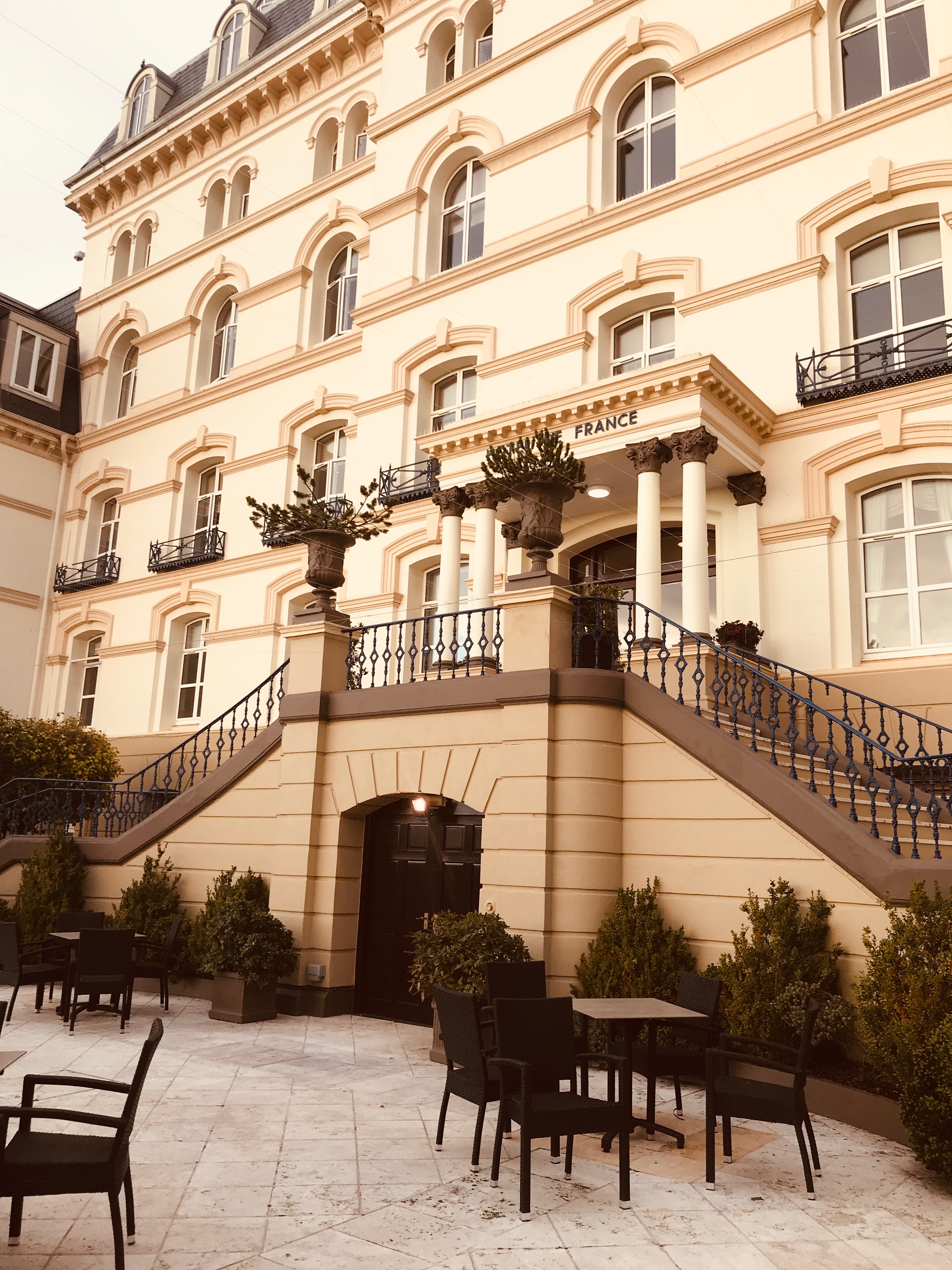 French Chateau style architecture of the Hotel de France