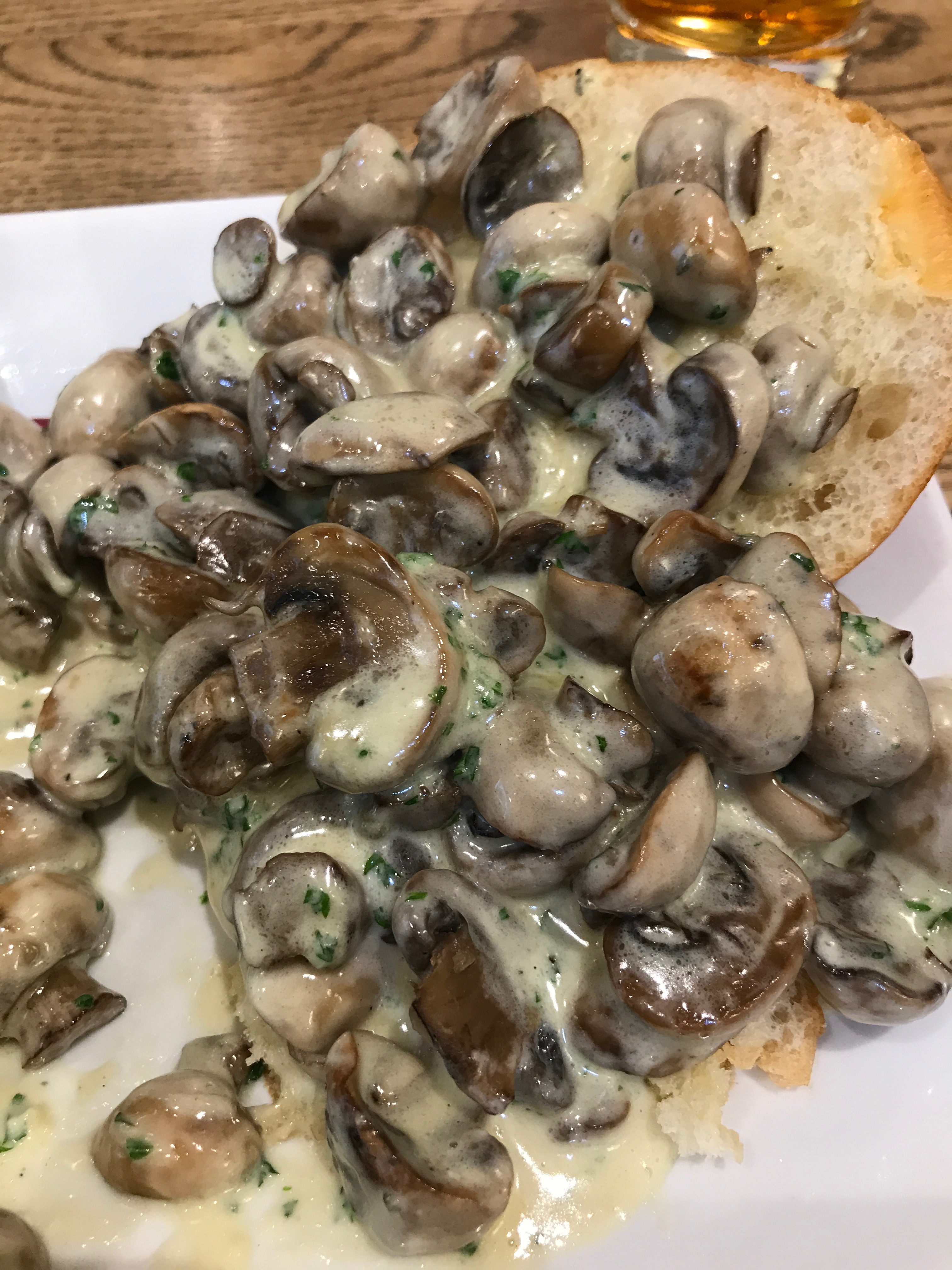 Roquefort and mushroom dish from DeGruchy's brasserie