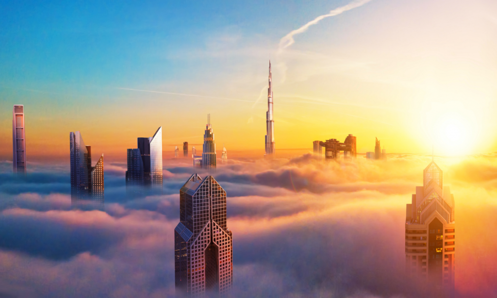 Dubai above the clouds