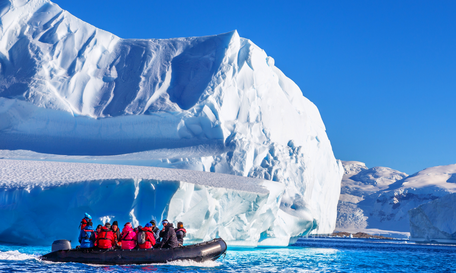 arctic tourists on a rib